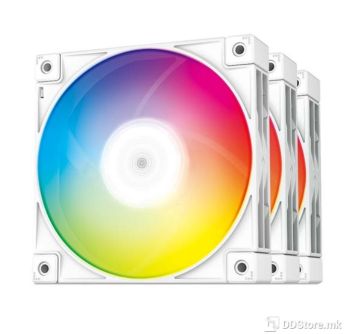 Case Fan 120x120x25 Deepcool FC120 White 3 in 1 1800rpm Super Silent ARGB LED