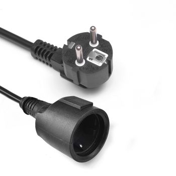 Power Box EU Extender  power cable, 3M, 0.75 square, 10A-15A 250V, Black