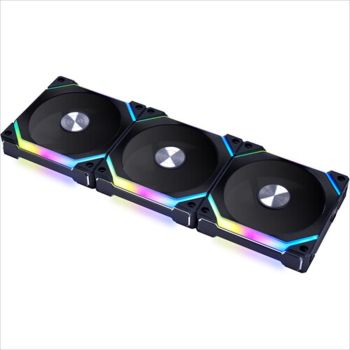 COOLERS CASE FAN 120mm LIAN LI UNI  SL120 V2 w/controller, 3x120mm ARGB fans 1900 RPM PWM, Black, UF-SL120V2-3B