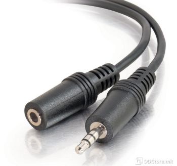 Cable audio 3.5mm - 3.5mm M/F 3m Black