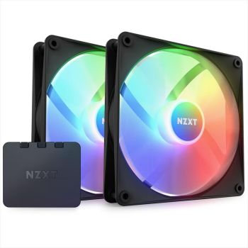 COOLERS CASE FAN 140mm NZXT 2x F140 RGB CORE Black PWM, Static Pressure, 1.500 RPM,  w/controller RF-C14DF-B1