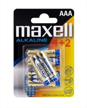 Battery MAXELL ALKALINE AAA LR03 4+2