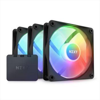 COOLERS CASE FAN 3x120mm NZXT F120 RGB CORE w/controller, 1900 RPM PWM, Black, RF-C12TF-B1