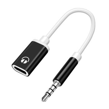 Power Box Analog 3,5mm Audio to USB Type C adapter, Black