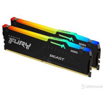 Kingston DIMM DDR5 32GB (2x16GB kit) 6800MT/s KF568C34BBEAK2-32 FURY Beast Black RGB EXPO