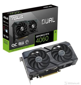 ASUS DUAL-RTX4060-O8G-V2, NVIDIA GeForce RTX 4060, PCI 4.0, OpenGL 4.6, 8GB GDDR6