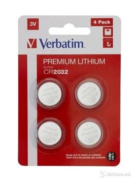 VERBATIM CR2450 BATTERY LITHIUM 3V 4 PACK