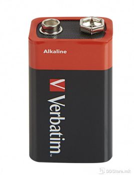 VERBATIM 9V BATTERY ALKALINE 1 PACK, 6LR61 9V