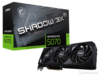 MSI GeForce RTX 5070 SHADOW 3X OC 12GB GDDR7/HDMI/3xDP/DX12U/PCIe 5.0/TORX FAN 5.0
