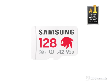 Secure Digital Micro Samsung 128GB SDXC PRO Plus Sonic The Hedgehog 180R/130W U3 V30 A2