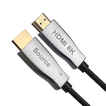 Power Box HDMI Cable V2.1, Male to Male, 8K 60Hz 48Gbps AOC Fiber Optic Cable 5m, ARC, HDR, Silver