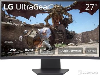 Monitor 27" LG 27GS60QC-B Ultragear Gaming VA QHD 2560 x 1440 1ms 180Hz Freesync,DP,HDMI,Tilt