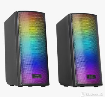 MARS Speaker Gaming MSRGB2 full RGB MESH 15W Bluetooth 5.3, Black