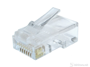 Modular plug 8P8C for solid CAT6 LAN cable, 100 pcs