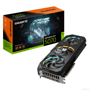GIGABYTE Graphic Card GeForce RTX 5070 GAMING OC 12G, 2625 MHz Core Clock, 7680x4320 Resolution, 12GB GDDR7 192bit, PCI-E 5.0