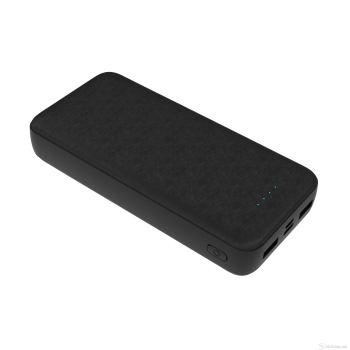Power Bank Platinet 20000mAh + 20W PD Charger + USB C Cable Black