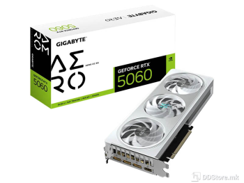 Gigabyte GeForce RTX 5060 AERO OC 8GB GDDR7 HDMI/3xDP/DX12U/PCIe 5.0/WINDFORCE 3X