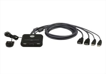 KVM Switch 2port, USB FHD HDMI, Remote Port Selector, ATEN, CS22HF-AT