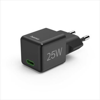 PHONE CHARGER HAMA FAST CHARGE Type-C 25W Black, 201985