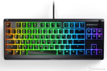 Keyboard SteelSeries Apex 3 TKL Black Gaming IP32 Resistant, Whisper-quiet switches, 8-Zone RGB