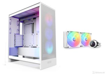 Bundle NZXT H7 Flow RGB White ATX Mid-Tower + Kraken 280 RGB Water Cooling White