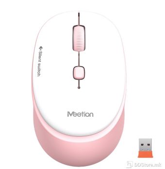 Meetion Mouse R571 Whte & PINK, 2.4G Wireless