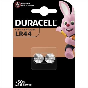 Battery DURACELL ALKALINE, LR44 1.5V price for 2pcs in blister