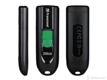 Transcend 256GB, USB3.2, FlashDrive, Type-C, Capless, Black