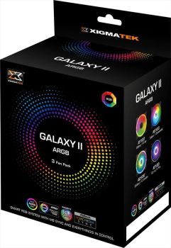 Xigmatek Galaxy II Essential ARGB Fan Series 120mm + CHB1 w/remote, EN42104