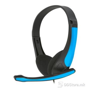 Headphones Omega Freestyle FH-4088 Blue w/Microphone HI-FI