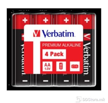 Batteries Verbatim AA 4pack Alkaline Shrink