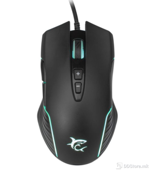 Mouse White Shark Gaming Azarah 6400dpi RGB Black