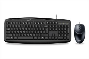 GENIUS KM-200 Black COMBO KEYBOARD AND MOUSE WIRED