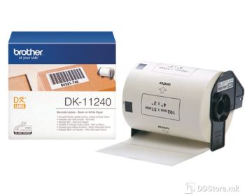 Brother DK-11240 Label Roll – Black on White, 102mm x 51mm