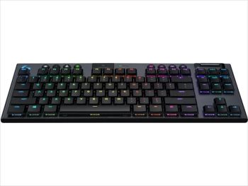 LOGITECH G915 LIGHTSPEED WIRELESS TKL RGB GL CLICKY CARBON w/bluetooth 920-009537