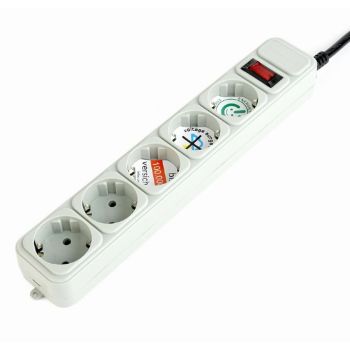 Power Box European type 6 ways power strip 3m ( White )