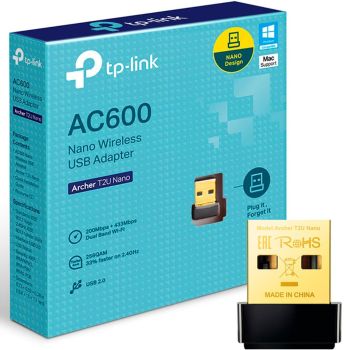 TP-Link Archer T2U Nano(EU), AC600 Wireless Dual Band Nano USB Adapter