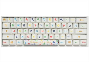 DUCKY x SOU. SOU ONE 2 MINI  RGB 60% PBT Double-shot keycaps Cherry MX Red, White, DKON2061ST-RUSPHWWTS2