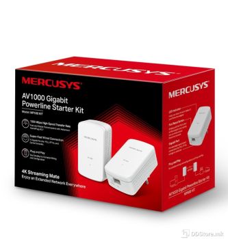 Mercusys Powerline Adapter AV1000, Gigabit Powerline Starter Kit