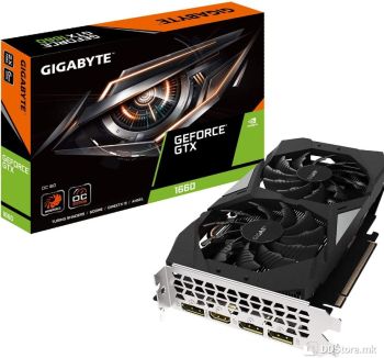 GigaByte PCI-E 3.0, GeForce GTX 1660 OC edition, 6GB, 192bit