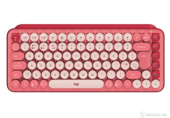 LOGITECH POP KEYS Brown Tactile switch w/Emoji, Logi Bolt w/Bluetooth Multi-device Heartbreaker Rose 920-010737
