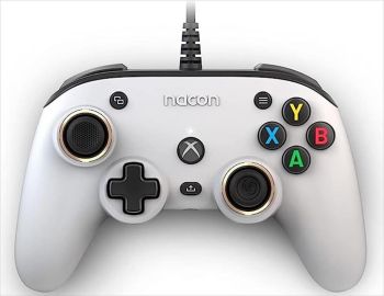 NACON PRO COMPACT (for PC, XBOX ONE, XBOX X/S SERIES), w/Headset jack, WHITE, NC7271