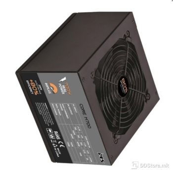 MS CORE 700W black, PFC, 80+, 12sm, SPCC