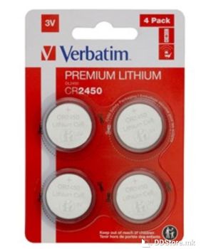 Batteries Verbatim CR2450 3V 4pack Lithium