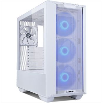 LANCOOL III RGB Mid-Tower w/2x Tempered glass, White, LANCOOL 3R-W