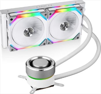LIAN LI GALAHAD 240 SL EDITION ARGB, AIO 2x120mm PWM UNI FANS ARGB fans, White, GA240SLA