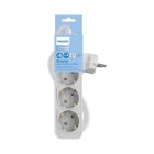 Philips Phil-CHP2134W/58, Surge Protector, 3 AC Outlet, cable length 1,5m, Master on/off power switch, Safety shutter keep away small o