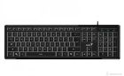 Genius Keyboard Wired SlimStar 820, AI CoPilot, white backlight, cable 1.8m, Black